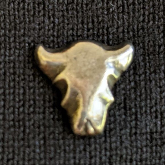 Unmarked Sterling Silver Cow Lapel/Hat Pin - Picture 1 of 3